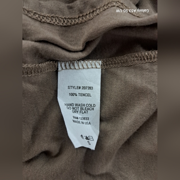 Foreign Exchange S Cropped High Low Top Flowy Comfort Pull On Short Sleeve - Picture 4 of 5